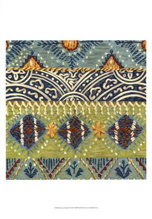 Framed Eastern Textile II Print