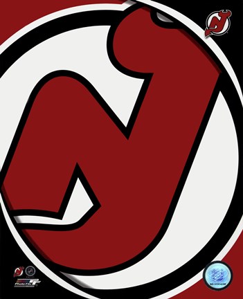 Framed New Jersey Devils 2011 Team Logo Print