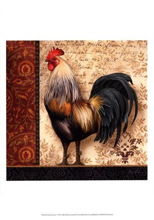 Framed French Rooster I Print