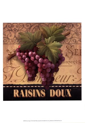 Framed Sweet Grapes Print
