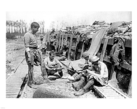 Framed Armentieres Trench Print