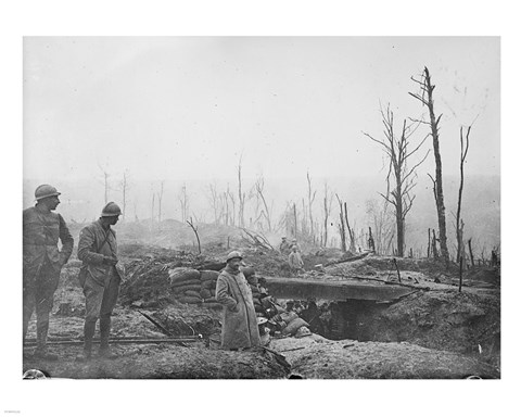 Framed French Trench Battle Print