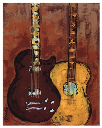 Framed Six Strings II Print