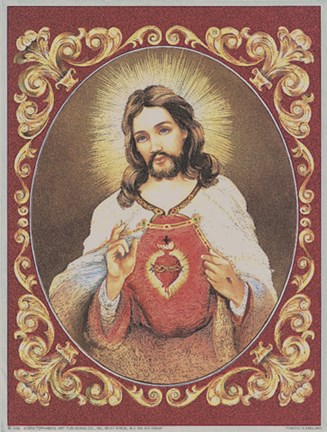 Framed Sacred Heart of Jesus Print