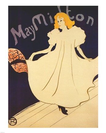 Framed Lautrec May Milton 1895 Print