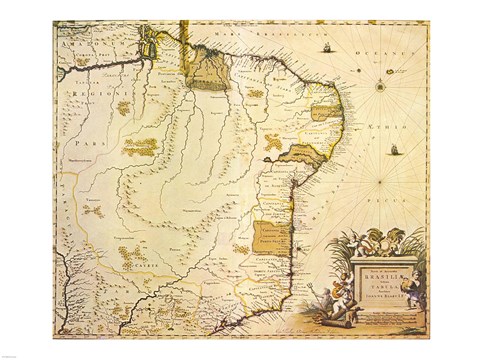 Framed Blaeu 1640 Print