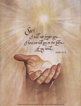 Framed Open Hand Print