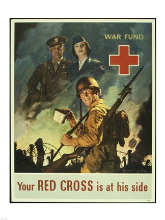 Framed Your Red Cross is at His Side Print