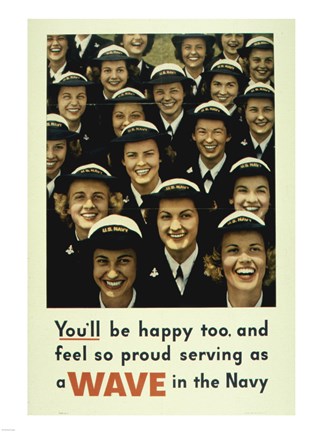 Framed Serving a Wave in the Navy Print