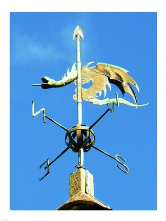 Framed Weathervane on the Church of St Michael Print