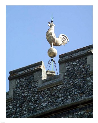 Framed Holy Trinity, Weston, Herts - Weathervane Print