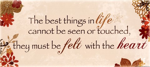 Framed Best Things in Life Print