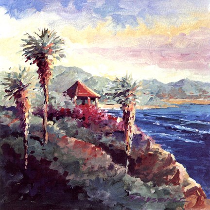 Framed Laguna Gazebo Print