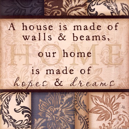 Framed Home, Hopes &amp; Dreams Print