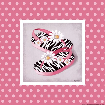 Framed Wild Child Flip Flops Print