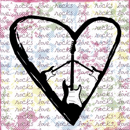 Framed Love Rocks Print