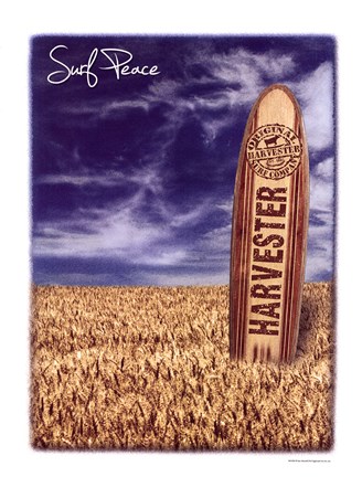 Framed Surf Peace Print