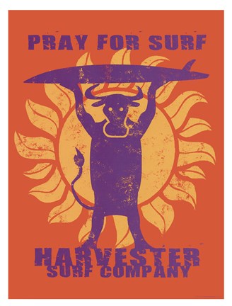 Framed Pray For Surf Print