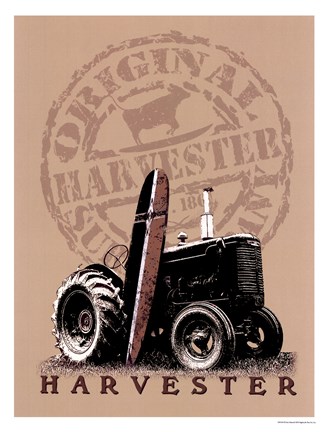 Framed Tractor Surfboard Print