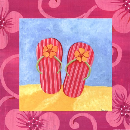 Framed Flip Flops Print