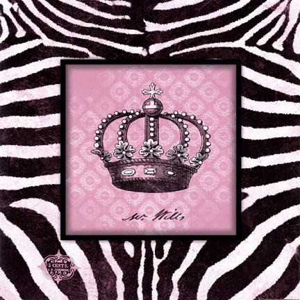 Framed Zebra Crown II Print