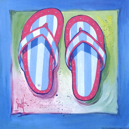 Framed Flip Flops Print