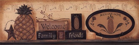 Framed Welcome Friends and Family Print