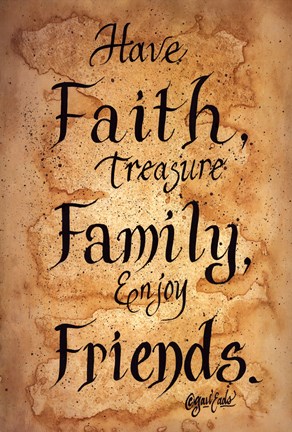 Framed Faith, Family, Friends Print