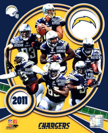 Framed San Diego Chargers 2011 Team Composite Print