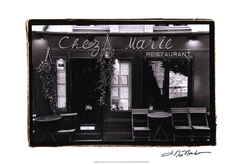 Framed Cafe Charm, Paris V Print