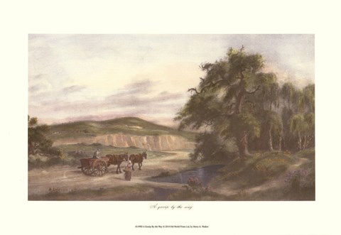 Framed Gossip By The Way Print