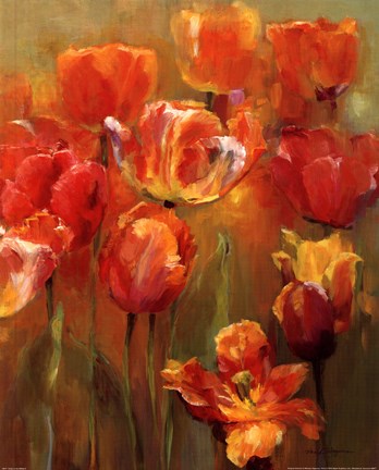 Framed Tulips in the Midst II Print