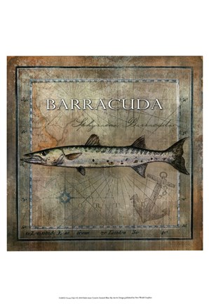 Framed Ocean Fish I Print