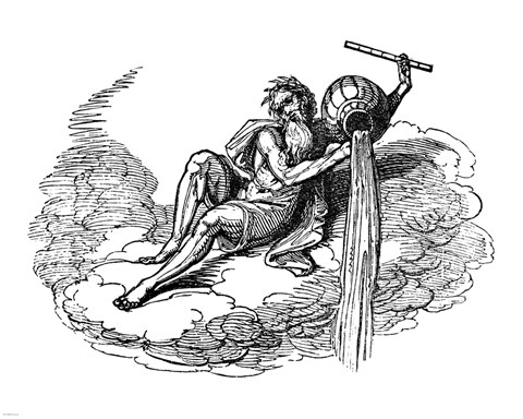 Framed Aquarius Drawing Print