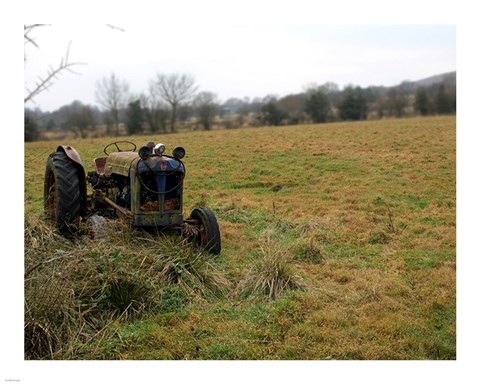 Framed Tractor photograph Print