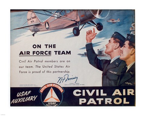 Framed CAP On the Air Force Team Poster Print