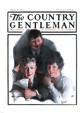 Framed Country Gentleman Magazine, April 20, 1918 Print