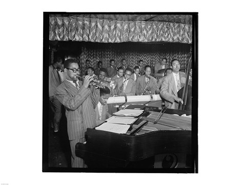 Framed D. Gillespie, J. Lewis, C. Payne, M. Davis, R. Brown Print