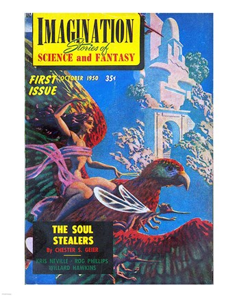 Framed Imagination Cover October 1950 Print