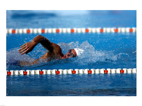 Framed US Navy Swimmer Print