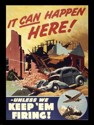 Framed It Can Happen Here Unless We Keep &#39;Em Firing Print