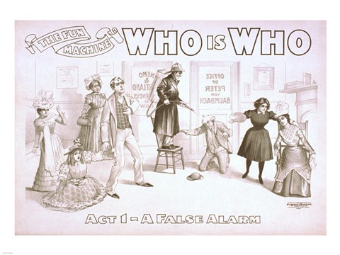 Framed Fireman False Alarm Print