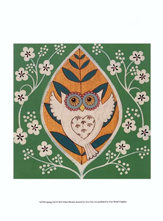 Framed Spring Owl Print