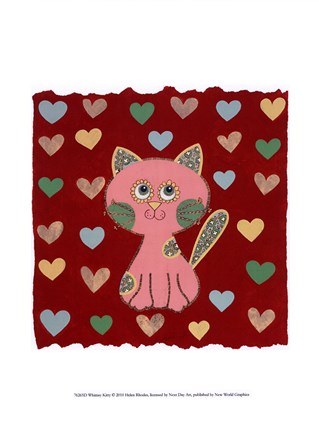 Framed Whimsy Kitty Print