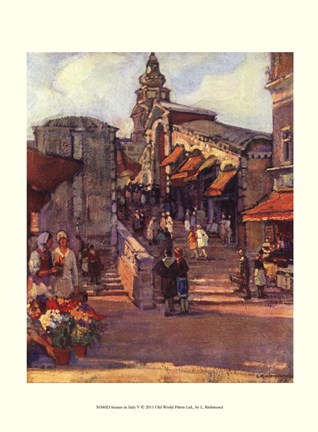 Framed Scenes in Italy V Print