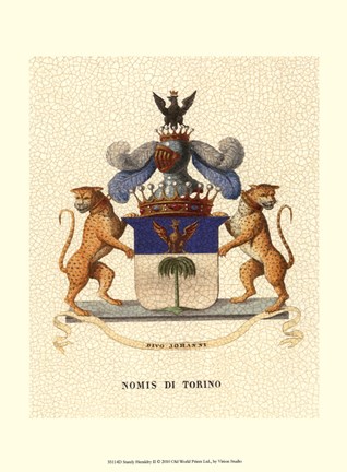 Framed Stately Heraldry II Print