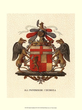Framed Stately Heraldry III Print