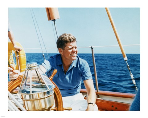 Framed President Kennedy Vacations at Hammersmith Farm Print