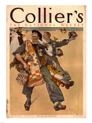 Framed Reuterdahl Colliers Cover June 20 1908 Print