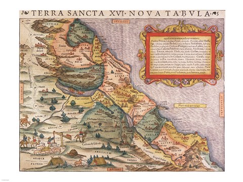 Framed Sebastian Munster, Ptolemy. Terra Sancta XVI Print